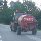 coca- cola ciągnik z kolą