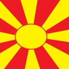 Flaga Macedonii narysowana przez mnie na paint