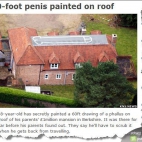 Najwiekszy penis namalowany na dachu