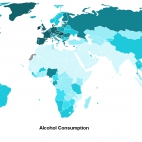Mapa spożywania alkoholu na osobę.