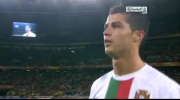 Cristiano Ronaldo spit at camera. Ronaldo pluje do kamery. Spain - Portugal 1-0.