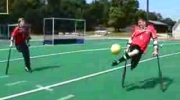 Niepełnosprawni piłkarze grają w piłkę