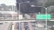 wybuch na autostradzie