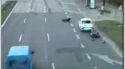 Wypadek motocyklowy w Warszawie