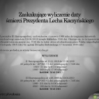 Zaskakujące wyliczenie daty śmierci Prezydenta Lecha Kaczyńskiego