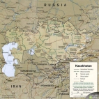 mapa Kazachstan