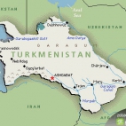 mapa Turkmenistan