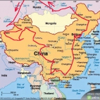 mapa Chiny