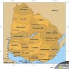 mapa Urugwaj