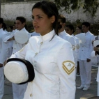 Piękna greczynka w mundurze