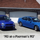 BMW M3 i Subaru Impreza WRX