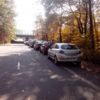 Ignorowanie drogi dla rowerów - Katowice - Doliina Trzech Stawów - 3