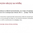 Budżet państwa traci na podwyżce akcyzy na wódkę (30.12.2014)
