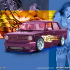 Lada tuning and girl