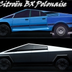 Cybertruck i Citroen BX Polonaise