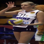 Agata Mróz podczas meczu.