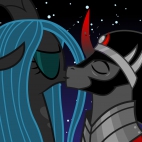 Sombra And Chrysalis Kissing