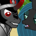 Sombra comforts Chrysalis