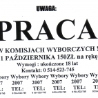 Praca w Komisjach wyborczych - PODLASIE XXI WIEKU
