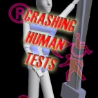 crashing human test poster