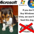 Reklama Microsoft'u metodą szantażu