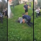 ojciec z synem pobili policjantów