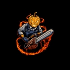 halloween-pumpkin-chainsaw-black-background-amoled-minimal-3840x2160-8877