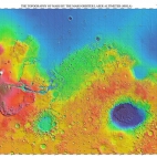 Mapa fizyczna Marsa