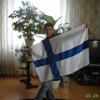 Moniczek i flaga Finlandii