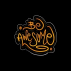 be-awesome-typography-amoled-black-background-3840x2160-5046