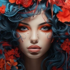 tapeta-twarz-kobiety-otulona-kwiatami-w-grafice2