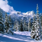 Górska dolina zimą