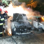 Spłonęły dwa samochody