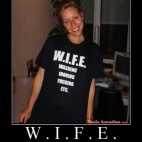 Demotywator - WIFE żona