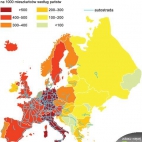 Ilość samochodów na mieszkańca i sieć autostrad w europie