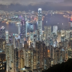 Nocna panorama Hong - Kongu
