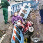 kobieta na wózku - wypadek