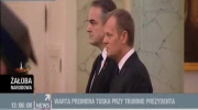 Tusk czuwał przy trumnie pary prezydenckiej