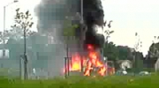 Pożar i wybuch samochodu w Katowicach