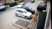 Abstrakcyjne parkowanie kobiety