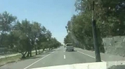 Car bomb on road