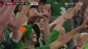 Hiszpania - Irlandia Doping Irlandzkich kibiców  ll  Irish Fans singing The Fields Of Athenry