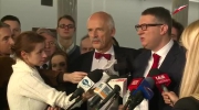 Janusz Korwin-Mikke i Przemysław Wipler - Rejestracja nowej partii KORWiN (22.01.2015)