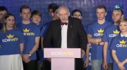 Janusz Korwin-Mikke prezentuje hasło wyborcze: "Dumna bogata Polska" (13.03.2015)