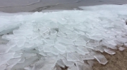 Zderzenie kry lodu z lądem
