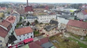 Katastrofa budowlana w Świebodzicach pokazana z perspektywy drona