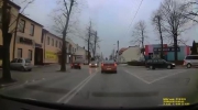 Cwaniak na skrzyżowaniu w Radomsku