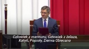 Gdy Sejm uczcił Wajdę, Kaczyński wyszedł z sali !.3gp