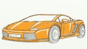 How to draw a car. (Lamborghini)