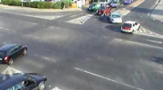 Zderzenie pięciu aut na skrzyżowaniu ulic Wojska Polskiego, Wyszyńskiego i Zacisze